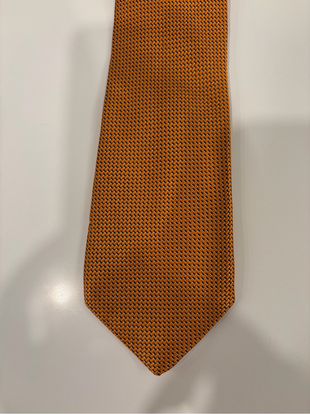 Nautica Orange Woven Pattern Tie